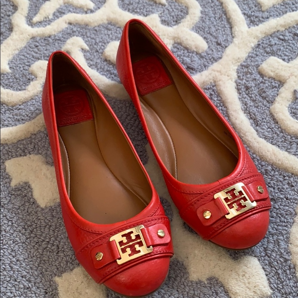 Tory Burch coral ballet flats size 7.5